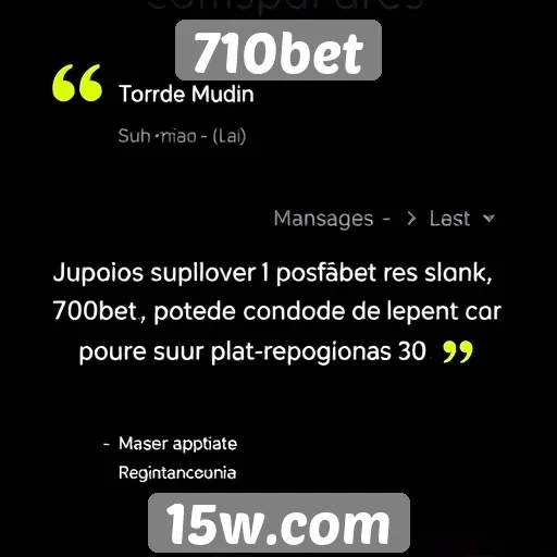 Opiniões de jogadores sobre a 710bet